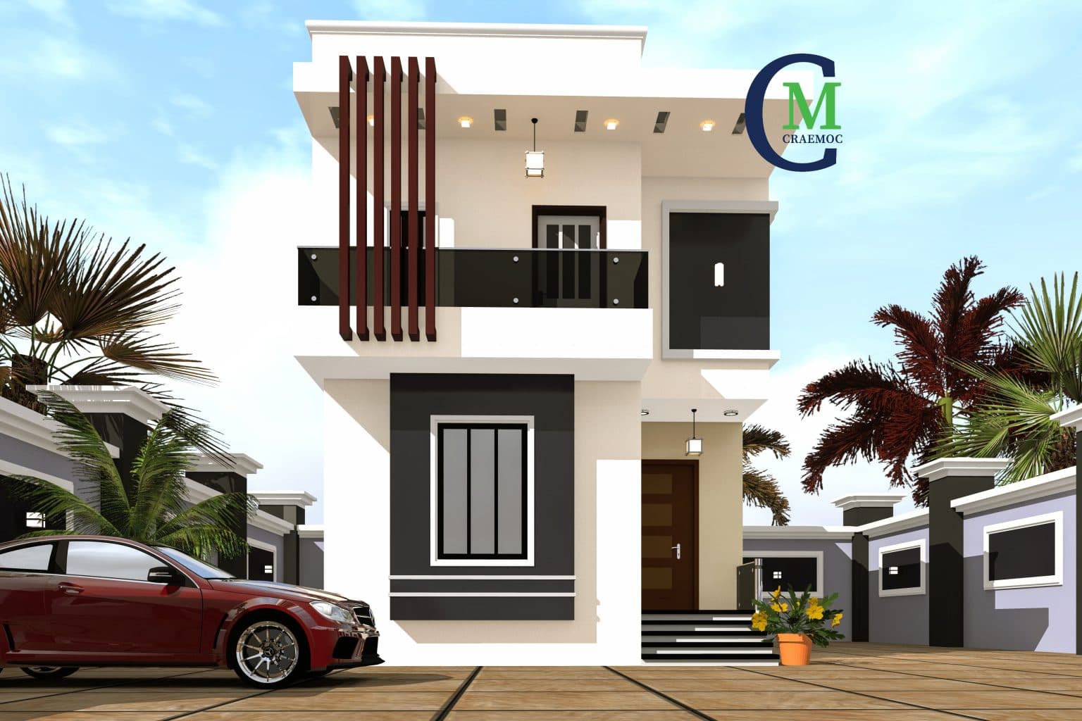CRAEMOC three-bedroom home 3D render